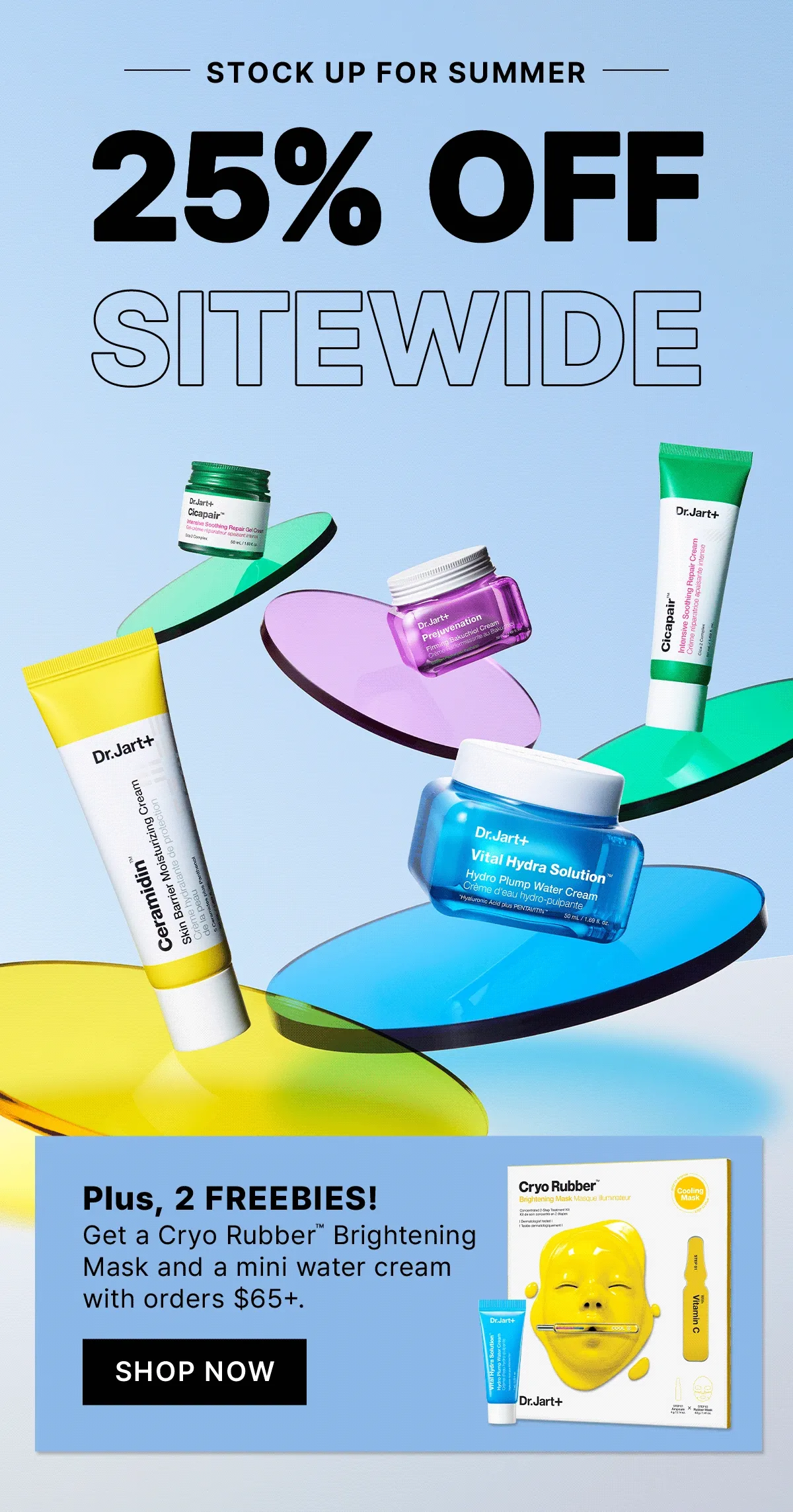Calling all sensitive skin types. Get 3 free Cicapair full sizes with orders $65+.