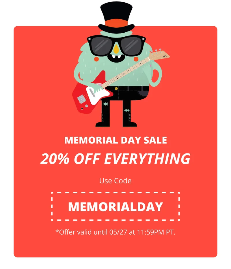 Memorial day sale 20% Off - Code: discount code