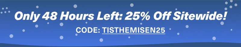 Shop the holiday sale. Use code discount code to save 25%.