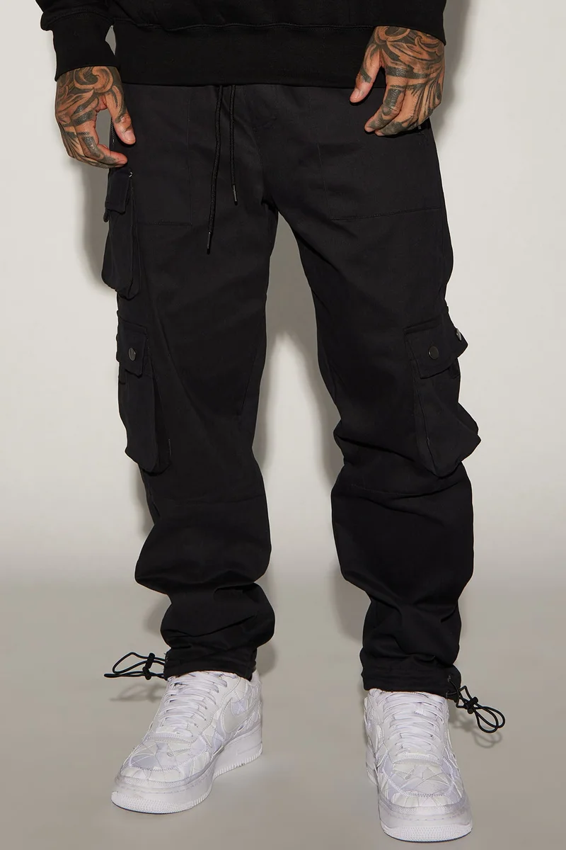 Image of Roaming Twill Cargo Pants - Black