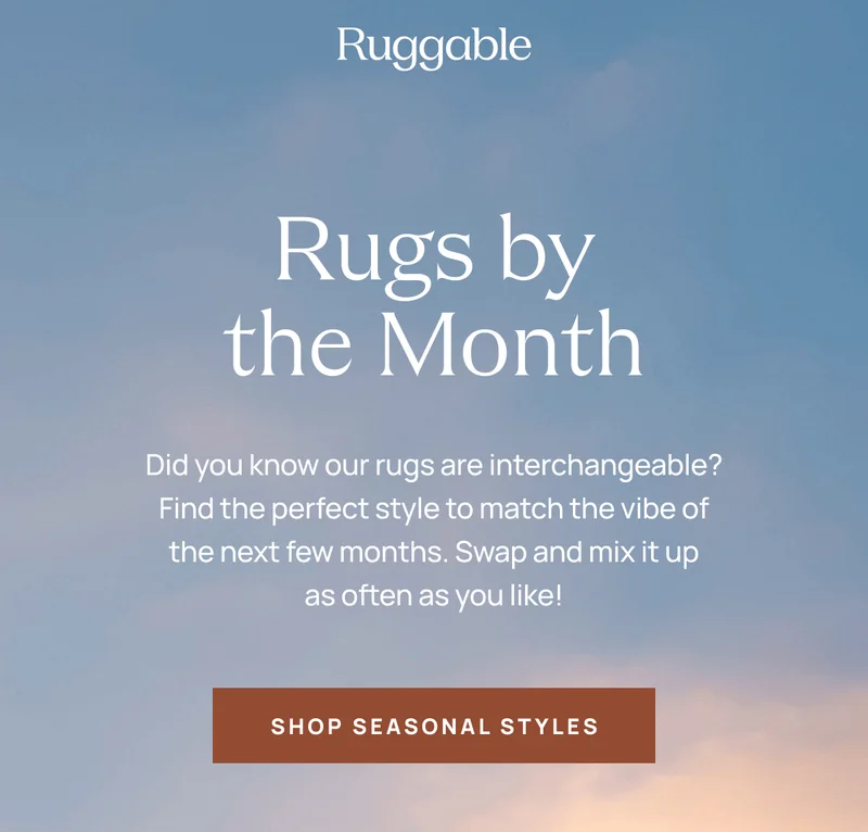 Rugs by the Month - Shop Seasonal Styles