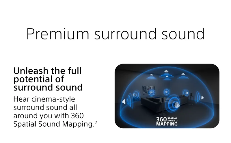 Premium surround sound | Unleash the full potential of surround sound | Hear cinema-style surround sound all around you with 360 Spatial Sound Mapping.2