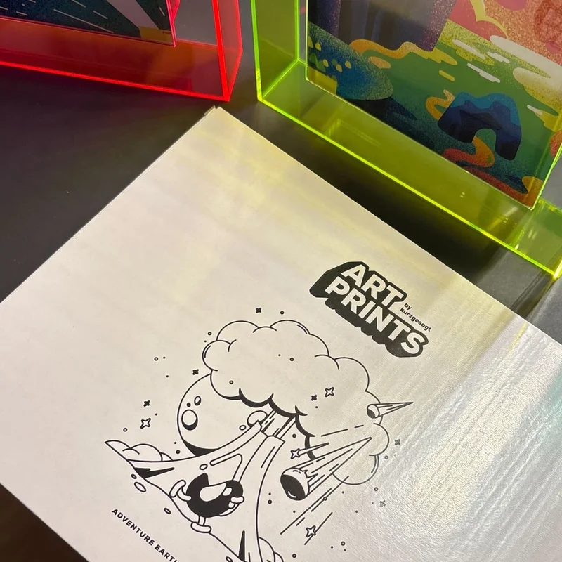Close up of the Art Print Packaging