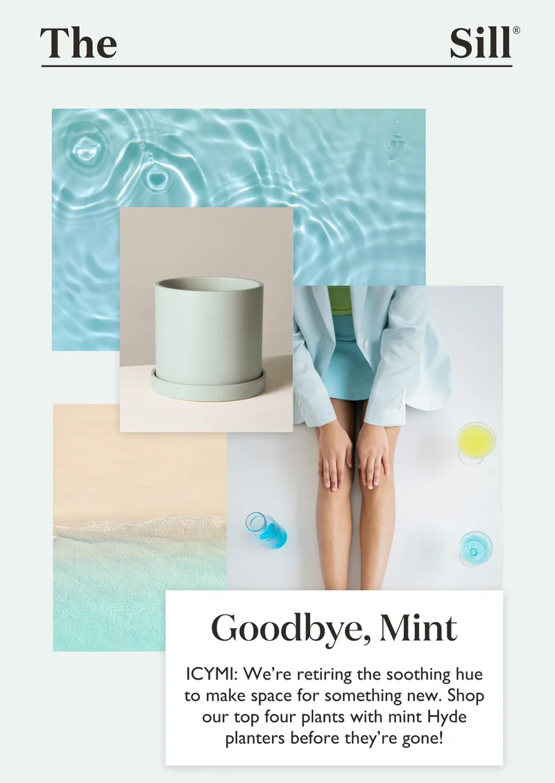 Goodbye, Mint. ICYMI We're retiring the soothing hue - shop our mint Hyde planters now before they're gone.