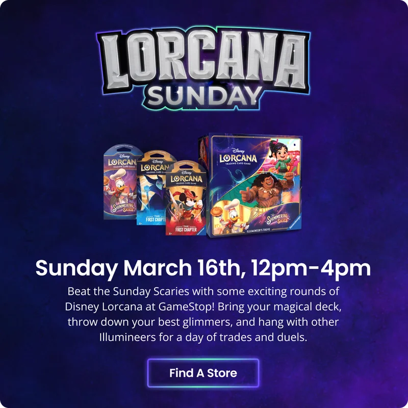 Lorcana Sunday | Sunday March 16th, 12pm - 4pm | Find A Store