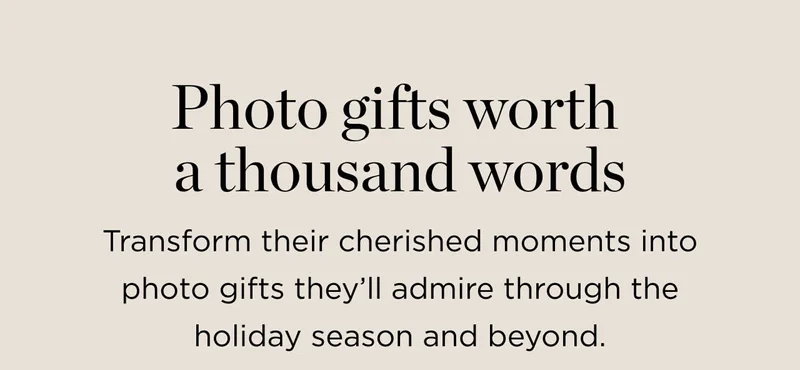 Photo Gifts Worth A Thousand Words