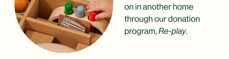 on in another home through our donation program, Re-play.