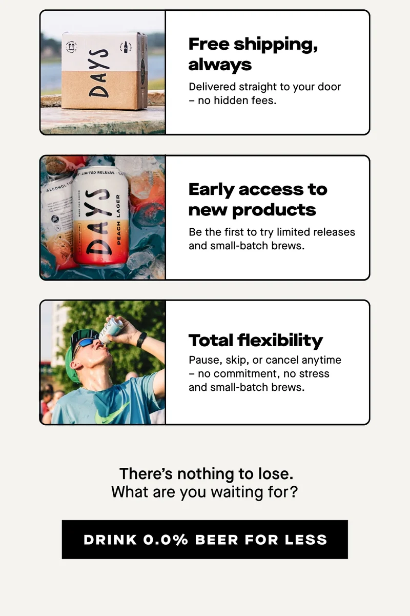Free shipping, always  Delivered straight to your door – no hidden fees.  Early access to new products  Be the first to try limited releases and small-batch brews.  Total flexibility  Pause, skip, or cancel anytime – no commitment, no stress.  There’s nothing to lose. What are you waiting for?