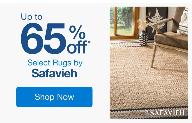Up to 65% Off Select Rugs by Safavieh*