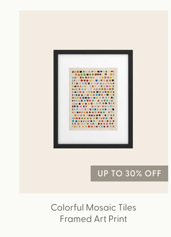 Colorful Mosaic Tiles Modern Artwork Framed Art Print
