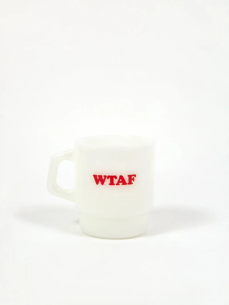 Image of Goodhood Lifestore WTAF Glass Milk Mug - White