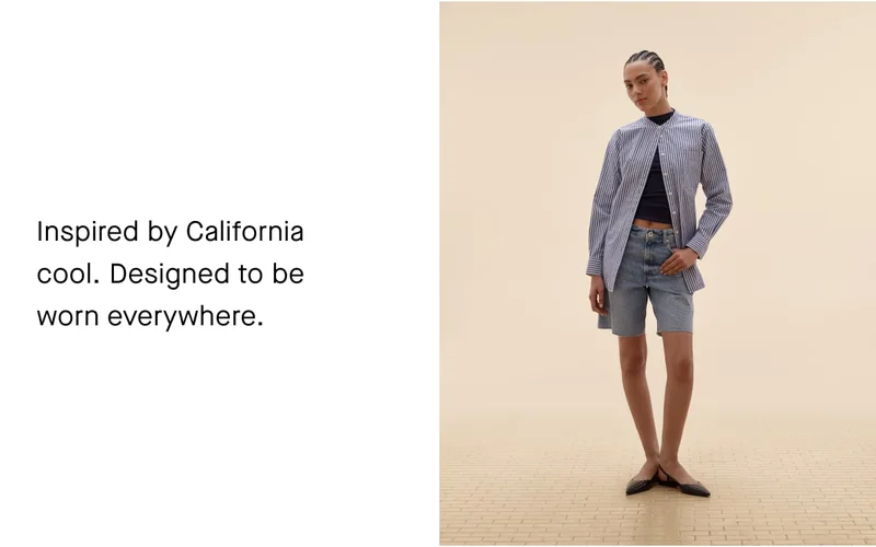 Inspired by California cool. Designed to be worn everywhere.[Editorial Image]The OG Baggy Short |  Light Indigo