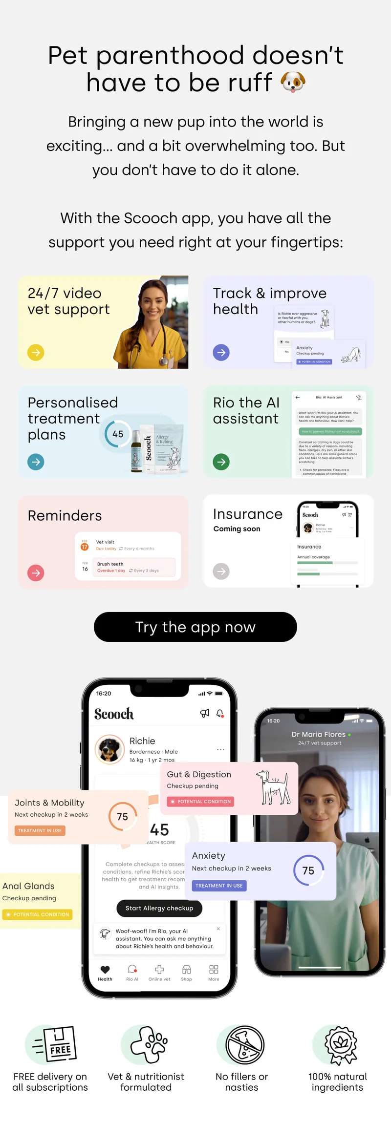Pet parenthood doesn’t have to be ruff 🐶 - Try the app now