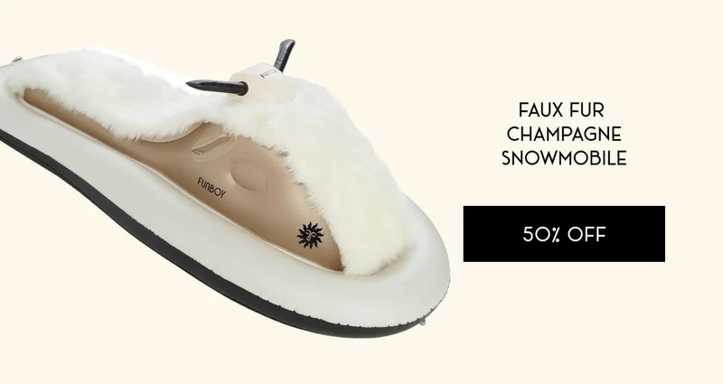Faux Fur  Champagne Snowmobile - 50% OFF
