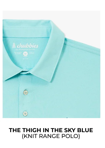 Knit Range Polo: The Thigh In The Sky Blue