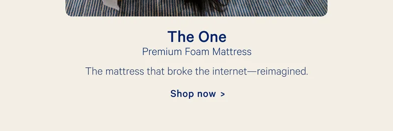 The One; Premium Foam Mattress: The mattress that broke the internet—reimagined.