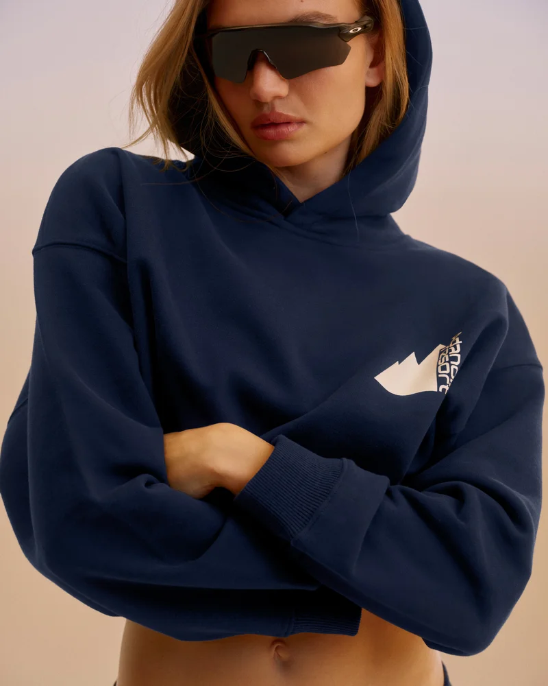 Peaks Oversized Hoodie - Navy Blue