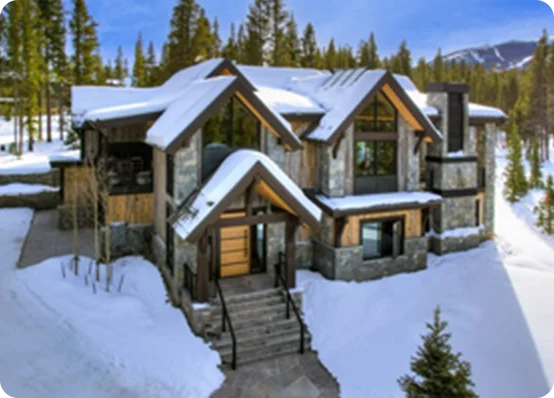 Retreat to a Rocky Mountain getaway amid tall pines in Breckenridge, Colorado.