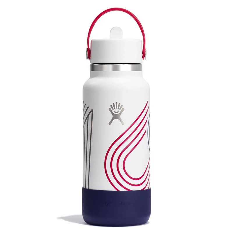 Image of USA 32 oz Wide Mouth with Flex Straw Cap