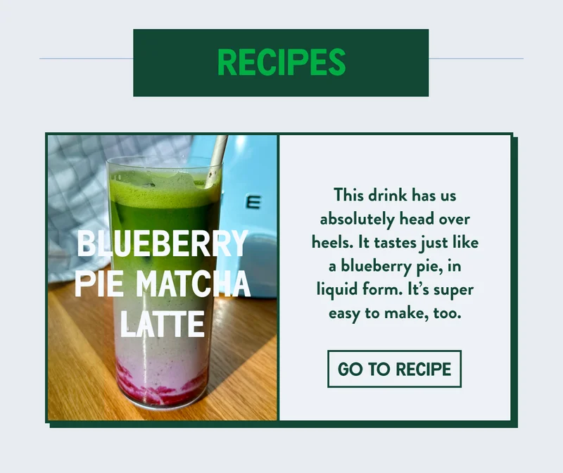 Blueberry Pie Matcha Latte