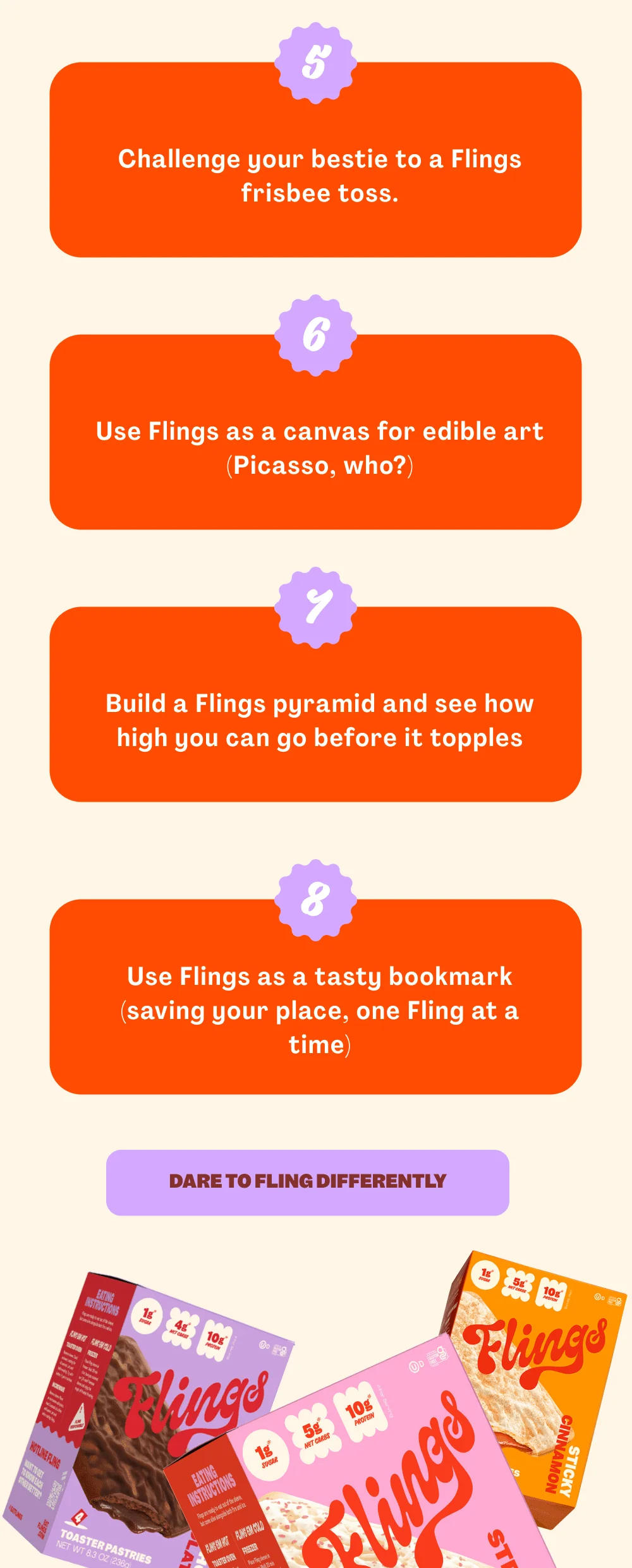 8 UNEXPECTED WAYS TO ENJOY YOUR FLINGS