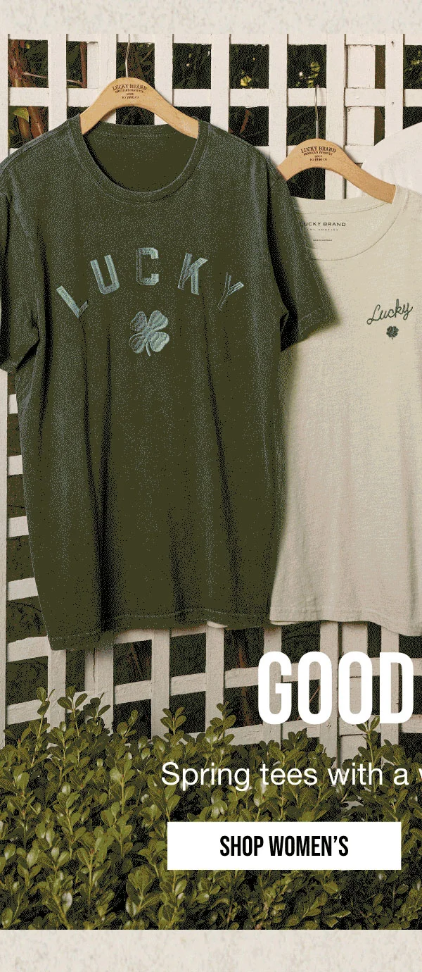 GOOD LUCK |Springs tees with a whole lot of charm. | SHOP WOMEN'S