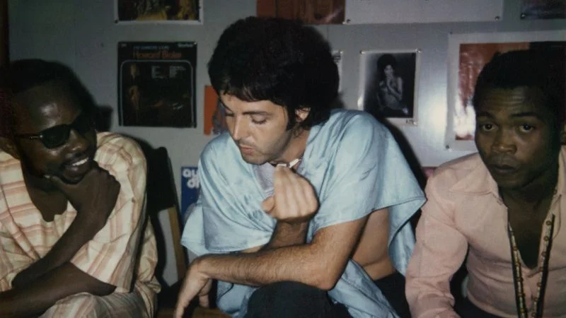 Paul McCartney with Fela Kuti, 1973