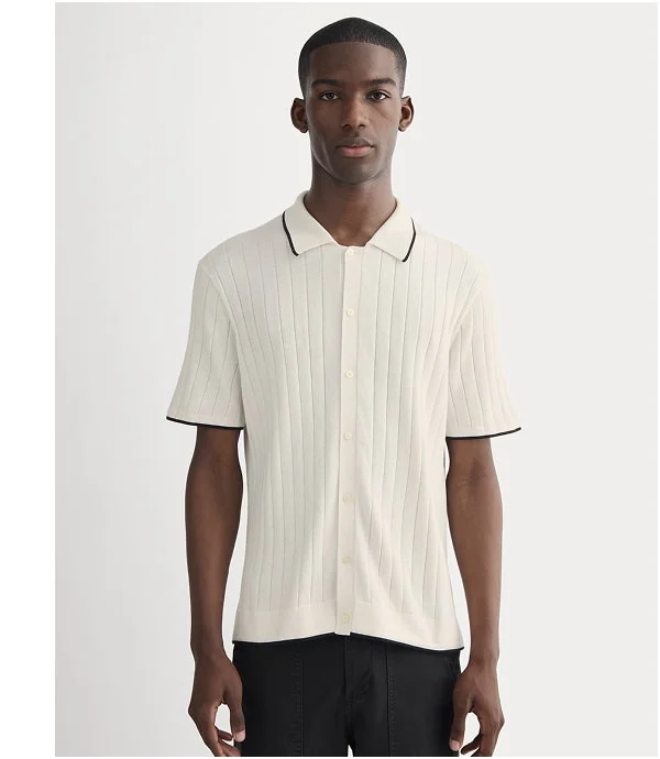 [Image]The No-Sweat Button-Down Polo | Heathered Canvas