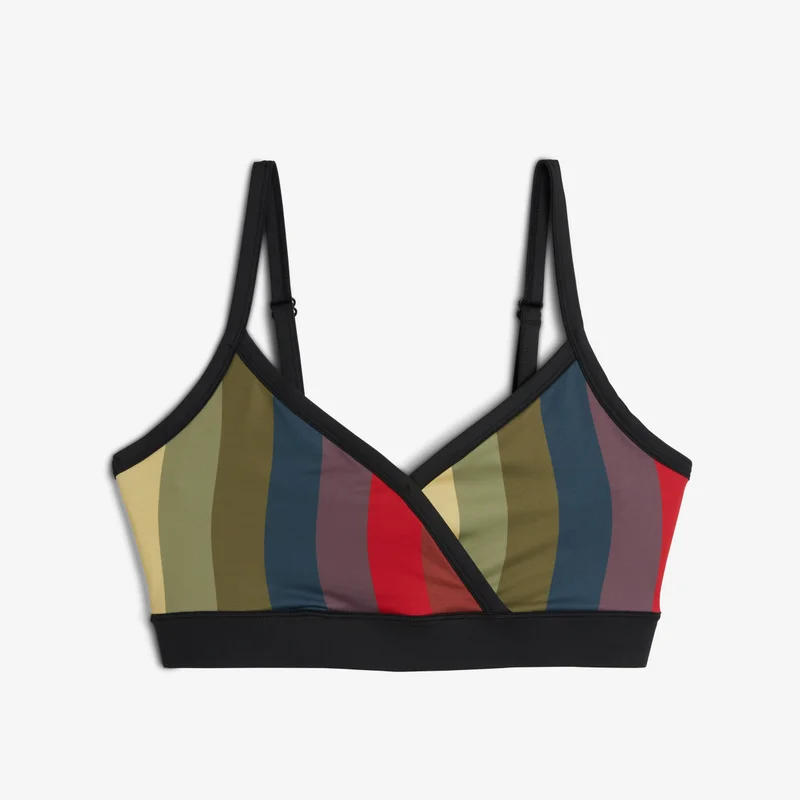 Image of Swim Wrap Top - Rainbow Wave