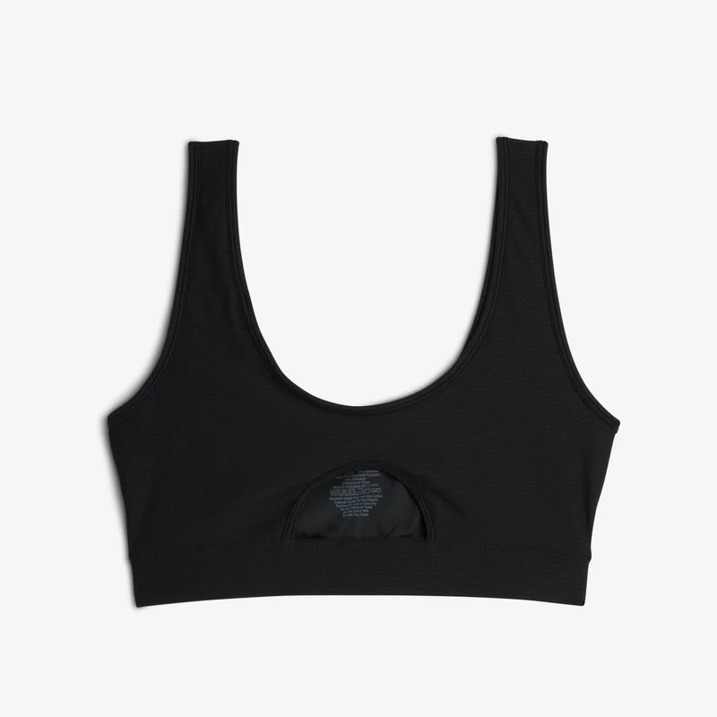 Image of Swim Solarmesh Peekaboo Top - Black