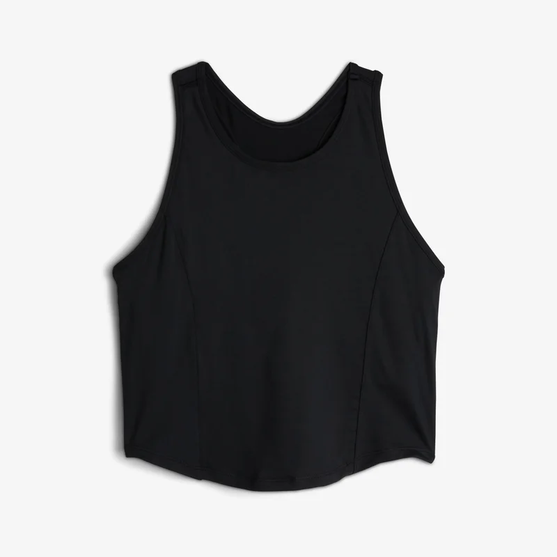 Image of Swim High Neck Top - Black