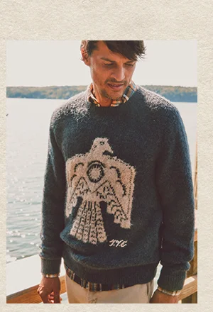 Thunder Voice Eagle Crew Sweater