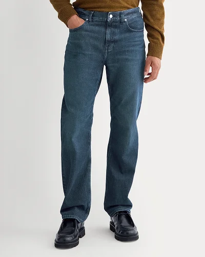 Image | Straight-Leg Stretch Jean | Dark Indigo