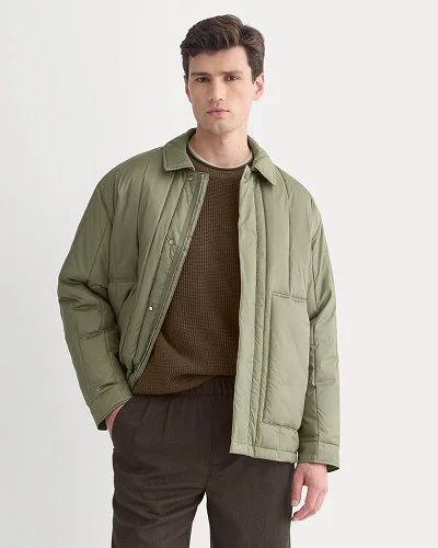 Image | ReNew Vertical-Quilted Jacket | Lichen Green