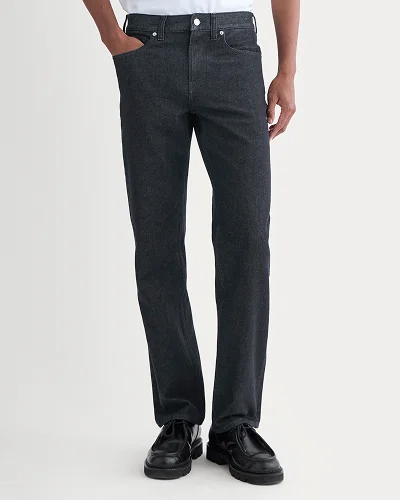 Image | Straight-Leg Stretch Jean | Dark Indigo Rinse