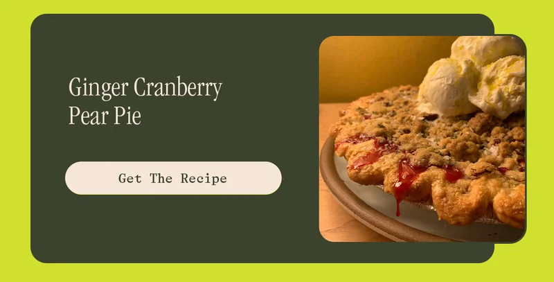 GINGER CRANBERRY PEAR PIE