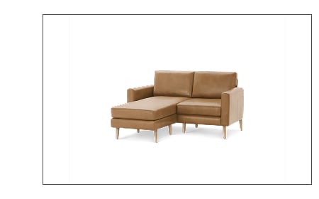 Block Nomad Leather Loveseat with Chaise