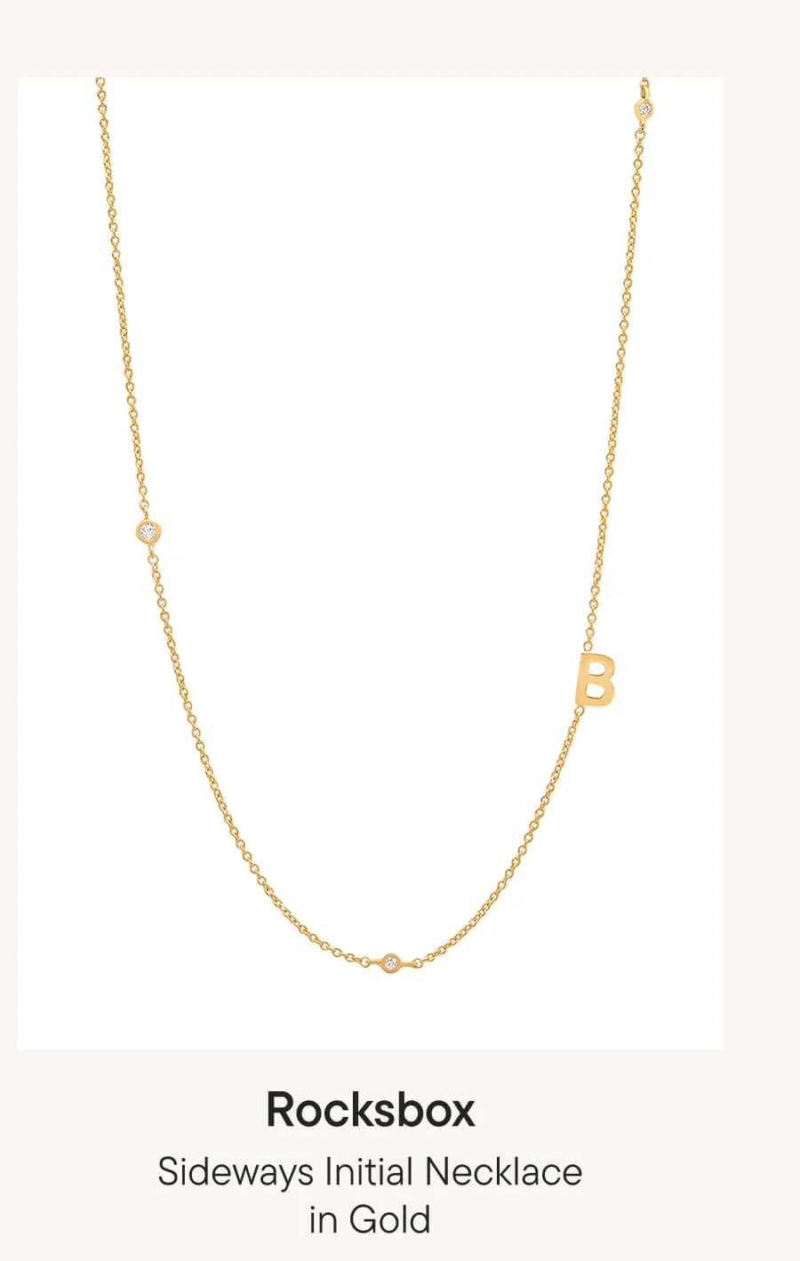 Sideways Initial Necklace in Gold Sideways Initial Necklace in Gold