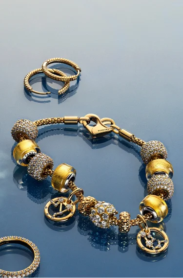 Gold Bracelet with Zodiac Charms