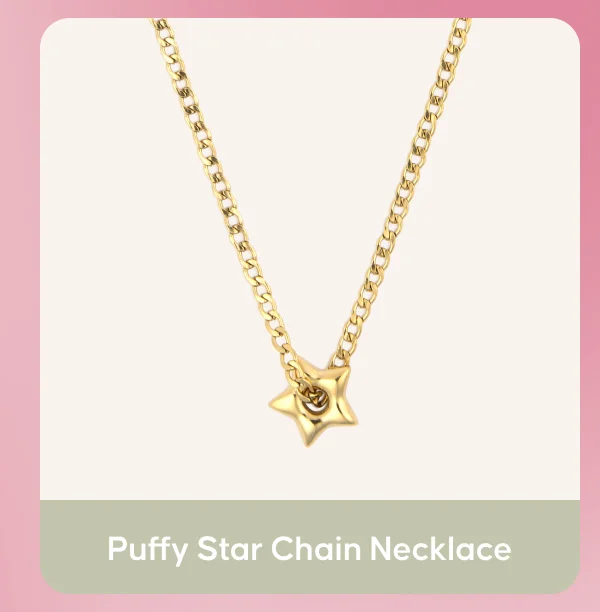 Puffy Star Chain Necklace