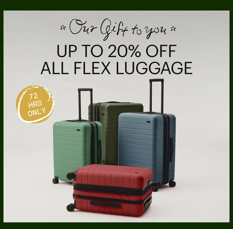 Up To 20% Off All Flex Luggage