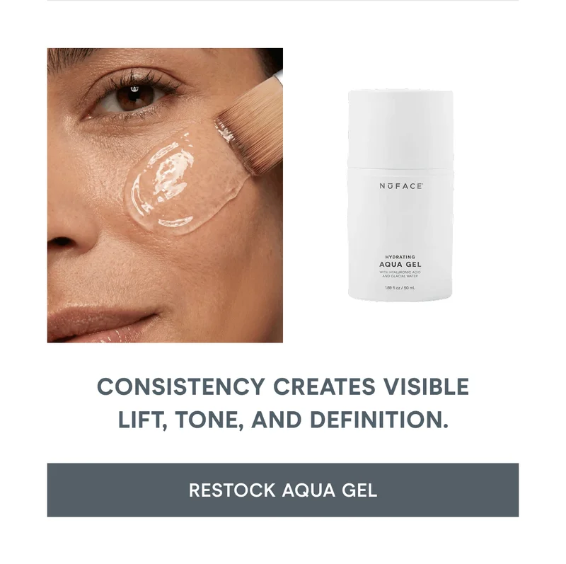 Consistency creates visible lift, tone, and definition. Click here to restock Aqua Gel!