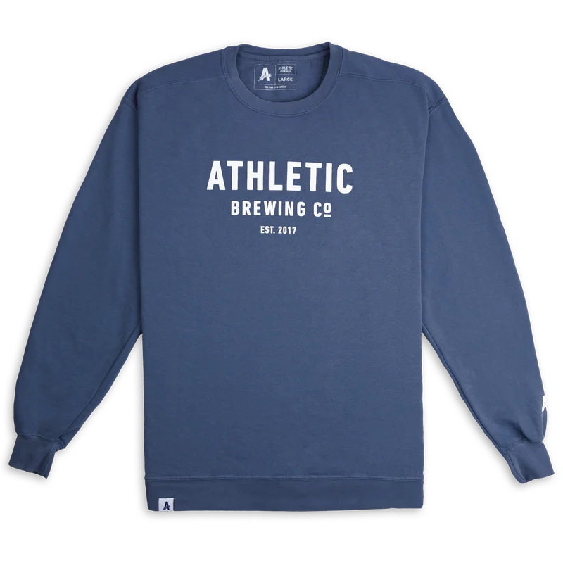 Image of Athletic Brewing Co Crewneck Sweatshirt - Navy