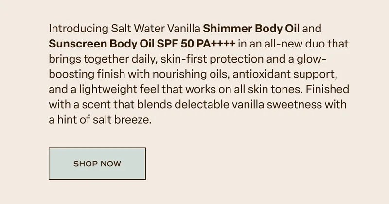 Salt Water Vanilla Sunscreen Body Oil SPF 50