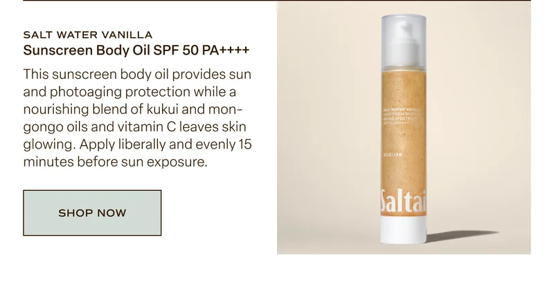 Salt Water Vanilla Sunscreen Body Oil SPF 50