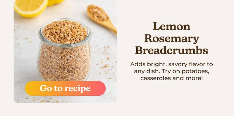 Get Lemon Rosemary Almond Pulp Breadcrumbs Recipe