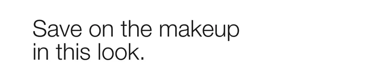 Save on the makeup in this look.