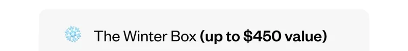 The Winter Box (up to $450 value)