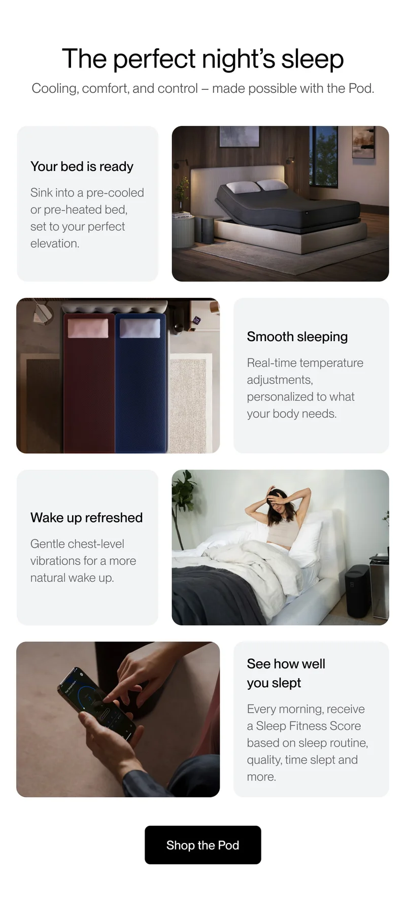 The perfect night’s sleep | Shop the Pod