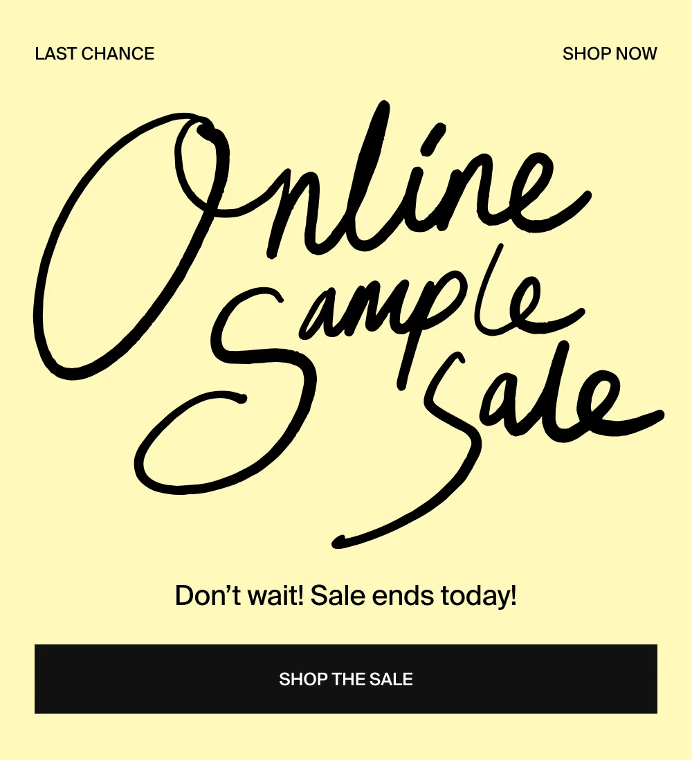 Shop Online Sample Sale